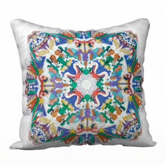 Orchestra Song - Pillow Cover Of A Kaleidoscope Featuring All The Elements An Orchestra - image 1