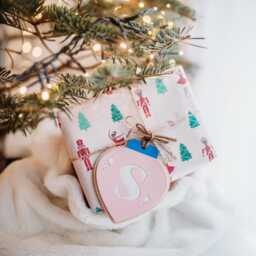 Initial Christmas Bauble Gift Ornament Acrylic & Wooden - thumbnail 3