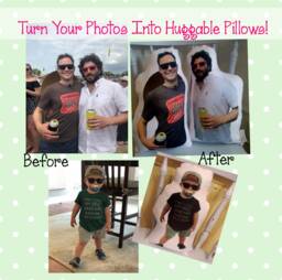 Huggable Personalized Photo Gift Throw Pillow, Person Shaped Pillow - Birthday, Christmas & Away From Home Gift, Handmade in The Usa - thumbnail 1