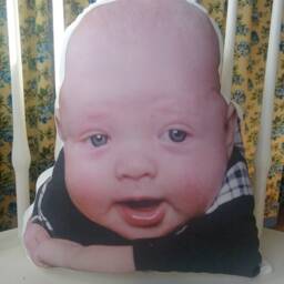 Huggable Personalized Photo Gift Throw Pillow, Person Shaped Pillow - Birthday, Christmas & Away From Home Gift, Handmade in The Usa - thumbnail 3