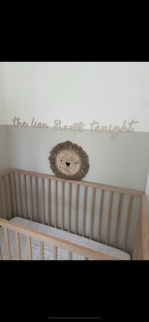 Lion Sleeps Tonight Wooden Wall Sign, Nursery Decor