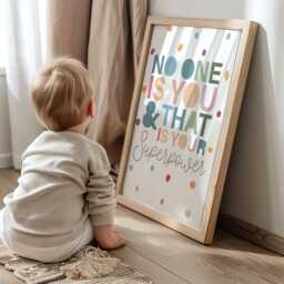 Superhero Print, Rainbow Prints, Motivational Wall Art, Nursery Colourful, Girls Bedroom, Boys Playroom Wall Art, Kids Room - thumbnail 2