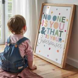 Superhero Print, Rainbow Prints, Motivational Wall Art, Nursery Colourful, Girls Bedroom, Boys Playroom Wall Art, Kids Room - thumbnail 3