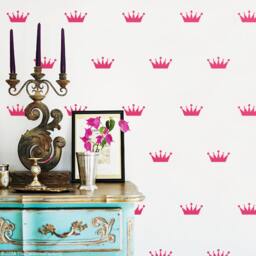 Crown Wall Decals Princess Room Decor, Gems Version - 54, 72 Or 108 - thumbnail 3