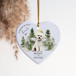 Bichon Frise, Dog Loss Gift, Pet Memorial Gift For Christmas, Keepsake Lover, Custom Ornament, Passed Away Angel - thumbnail 3