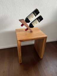 Floating Wine Bottles Holder, Balancing & Rustic, 2 Stand, Gifts, Adult Christmas Gifts - thumbnail 1