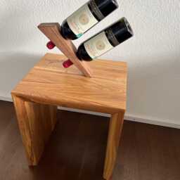 Floating Wine Bottles Holder, Balancing & Rustic, 2 Stand, Gifts, Adult Christmas Gifts - thumbnail 2