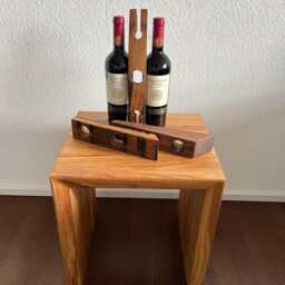 Floating Wine Bottles Holder, Balancing & Rustic, 2 Stand, Gifts, Adult Christmas Gifts - thumbnail 3