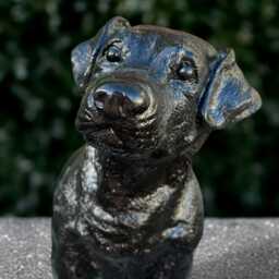 Concrete Labrador Statue Labrador Garden Sculpture Sitting Figurine Large Yard Art Pet Memorial Ornament Gift - thumbnail 1