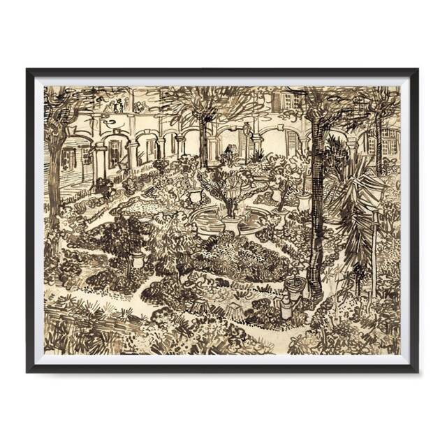 Vincent Van Gogh Art Reproduction Posters - Poster Printing Wall Print For Home Office Decor Garden Of The Hospital - image 1