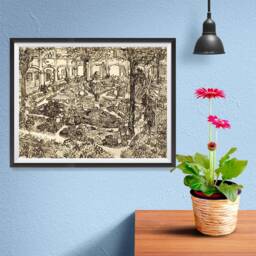 Vincent Van Gogh Art Reproduction Posters - Poster Printing Wall Print For Home Office Decor Garden Of The Hospital - thumbnail 2