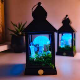 Rechargeable Miniature Mushroom Night Light Handmade Fairy Lantern - thumbnail 2