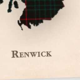 Clan Renwick Scottish Tartan Map - Of Scotland Family Wall Decor, Ready To Hang - thumbnail 4