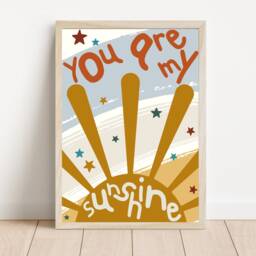 You Are My Sunshine Print, Colourful Print For Child's Room Or Playroom - Print Only - thumbnail 3