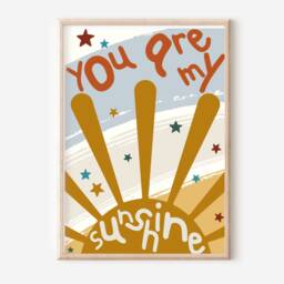 You Are My Sunshine Print, Colourful Print For Child's Room Or Playroom - Print Only - thumbnail 2