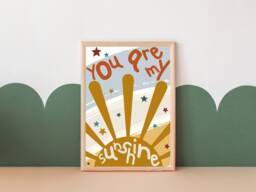 You Are My Sunshine Print, Colourful Print For Child's Room Or Playroom - Print Only - thumbnail 1