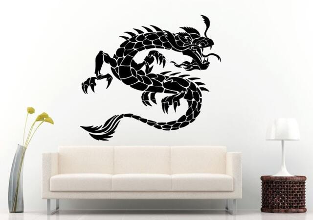 Dragons Tribal Long Tail Wall Decal Vinyl Sticker Mural Room Decor L760 - image 1