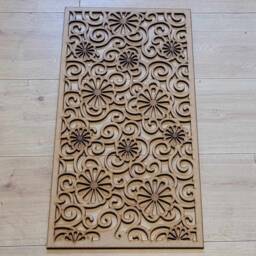 Floral Swirls Radiator Cabinet Screen Laser-Cut Mdf Panel, Home Decor 0164 - thumbnail 2
