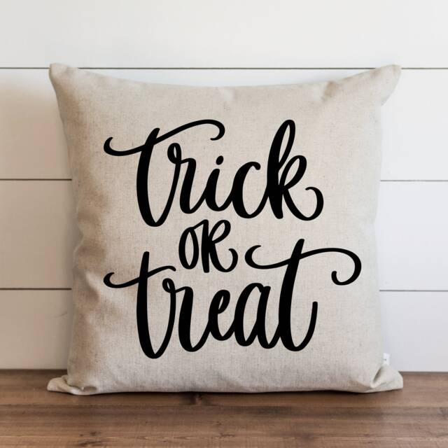Halloween Pillow Cover // Trick Or Treat Decor Fall Autumn Thanksgiving Home - image 1