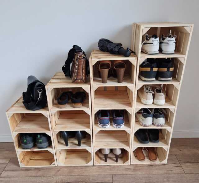 Wooden Shoe Organiser - Space Saving Storage - image 1