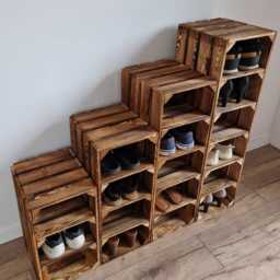 Wooden Shoe Organiser - Space Saving Storage - thumbnail 4