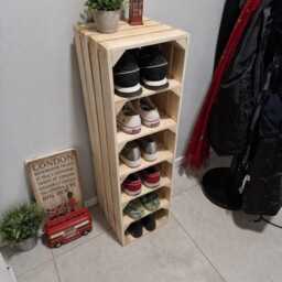 Wooden Shoe Organiser - Space Saving Storage - thumbnail 2