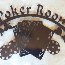 Poker Room Sign, Metal Wall Art, Man Cave Decor - 30 - thumbnail 2