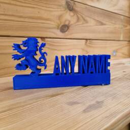 Rangers Fc Personalised Name Shelf Display Stand Figure Sign Plaque Fan Gift Football 3D Printed, Gift, Plate, Souvenir - thumbnail 1