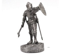 Tin 54mm Soldier France. Knight With Axe 14Th Century - thumbnail 1