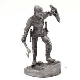 Tin 54mm Soldier France. Knight With Axe 14Th Century - thumbnail 4