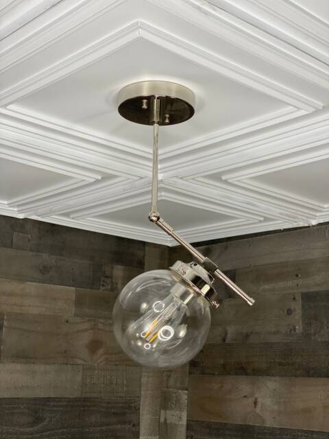 Ukiyo Modern Single Globe 6 Inch Ceiling Mid Century Semi Flush - image 1