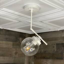 Ukiyo Modern Single Globe 6 Inch Ceiling Mid Century Semi Flush - thumbnail 3