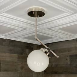 Ukiyo Modern Single Globe 6 Inch Ceiling Mid Century Semi Flush - thumbnail 2