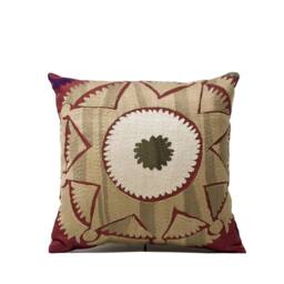 "Set Of 4 Pcs, Suzani Pillow Cover, Uzbek Pillow, 13.39"" X 13.78" - thumbnail 2