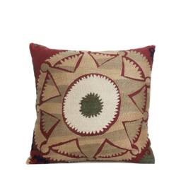 "Set Of 4 Pcs, Suzani Pillow Cover, Uzbek Pillow, 13.39"" X 13.78" - thumbnail 3