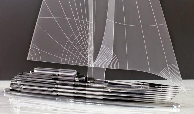 Black Sailing Boat Model - image 1