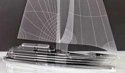 Black Sailing Boat Model