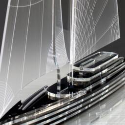 Black Sailing Boat Model - thumbnail 2
