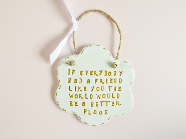 Special Friendship Thoughtful Quote Ornament Sentimental Wall Plaque Meaningful Thinking Of You Friends Gift - image 1