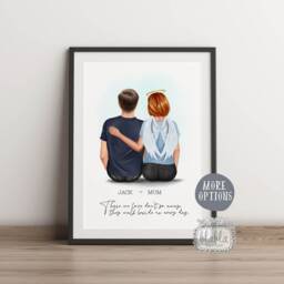 Personalised Memorial Print, in Loving Memory, Photo Gift, Remembrance Your Wings Were Ready, Sympathy Loving Memory - thumbnail 2