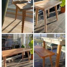 Stool, Wooden Garden Furniture, Wood Stool, Coffee Table, Living Room, Make Up Modern Design Stool - thumbnail 2