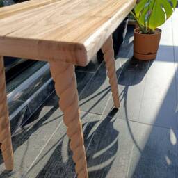 Stool, Wooden Garden Furniture, Wood Stool, Coffee Table, Living Room, Make Up Modern Design Stool - thumbnail 3