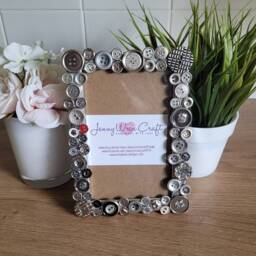 Metallic Coloured Recycled Acrylic Buttons Photo Frame 4 X 6 Inches - thumbnail 2