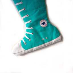 Christmas Stockings Turquoise Blue All Star Stocking, Holiday Santa Sack - thumbnail 3