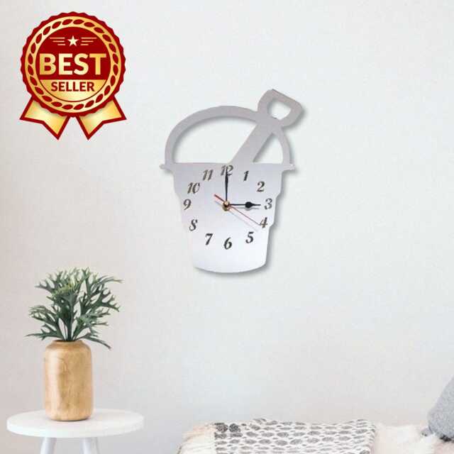 Seaside Bucket & Spade Acrylic Clock - Many Colours Available - Bespoke Shapes & Sizes Made - image 1