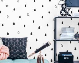 Raindrop Wall Decals - Nursery Decals, Vinyl Kids Room Scandinavian Decor, Unique Stickers, Rain - thumbnail 1