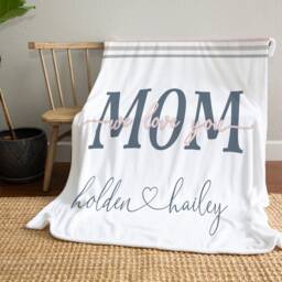 Christmas Blanket, Gift, Farmhouse Inspired Style Personalized Mom Gift For Grandparent, Birthday - thumbnail 3