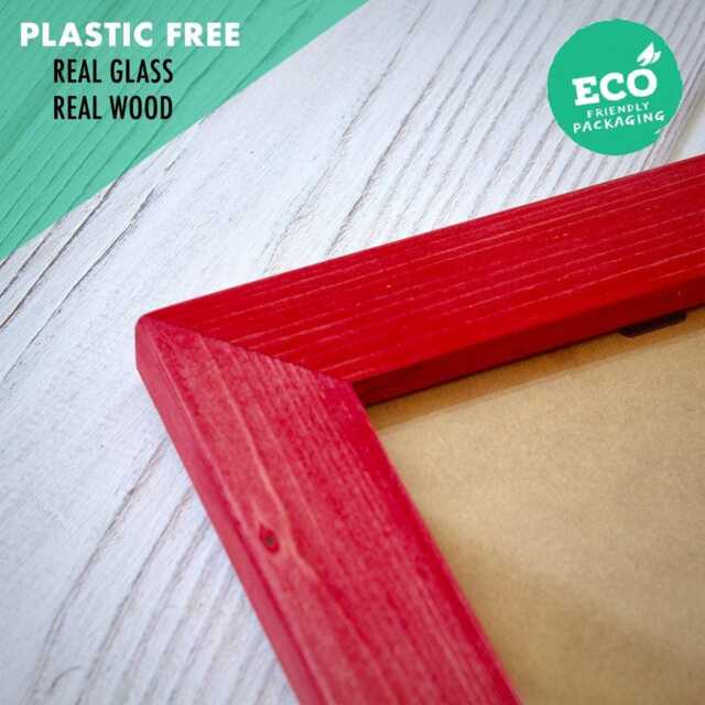 Red Picture Frames - Photo Frame A2, A3, A4, A5, 5x5, 5x7, 6x6, 6x8 , 8x10, 11x14 Handmade in UK High Quality - image 1