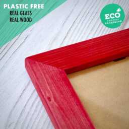 Red Picture Frames - Photo Frame A2, A3, A4, A5, 5x5, 5x7, 6x6, 6x8 , 8x10, 11x14 Handmade in UK High Quality