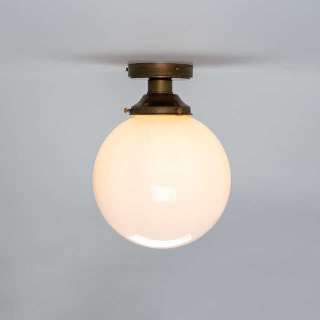 Yerevan Mid-Century Opal Globe Ceiling Light 9.75'' Ip20 - image 1